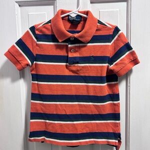 Ralph Lauren Kids Polo - Orange, Navy, White Stripes